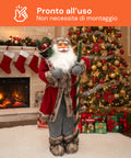 Weihnachtsdekoration Weihnachtsmann – klassischer Stil, perfekt für Eingangsbereich und Wohnzimmer