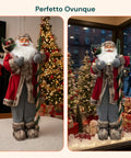 Weihnachtsdekoration Weihnachtsmann – klassischer Stil, perfekt für Eingangsbereich und Wohnzimmer