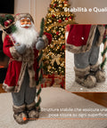 Weihnachtsdekoration Weihnachtsmann – klassischer Stil, perfekt für Eingangsbereich und Wohnzimmer