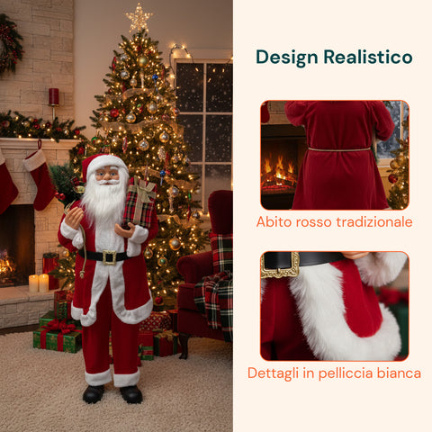 Weihnachtsdekoration Weihnachtsmann – klassischer Stil, perfekt für Eingangsbereich und Wohnzimmer