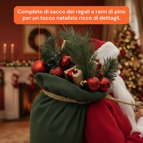 Weihnachtsdekoration Weihnachtsmann – klassischer Stil, perfekt für Eingangsbereich und Wohnzimmer