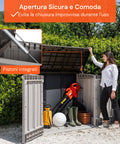 UV-beständiger Outdoor-Geräteschuppen aus recyceltem Kunststoff