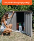 UV-beständiger Outdoor-Geräteschuppen aus recyceltem Kunststoff