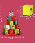 Adventskalender – Baumversion mit Schubladen oder Häuschen mit Aufklebern