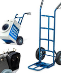 Blauer Transportwagen aus Stahl, 250 kg, mit Luftreifen für den industriellen und privaten Transport Ean-8023755040727