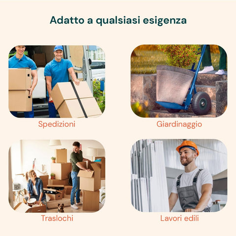 Vielseitiger Wagen aus blau lackiertem Stahl mit Luftreifen und einer Tragfähigkeit von 250 kg Ean-8023755040727