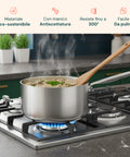 Hoher Aluminiumtopf 16/20/24 cm mit Edelstahlgriff – Backofen und Gasherd