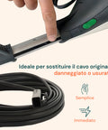 Netzkabel VK200 – Kompatibles Ersatzteil 7-10 m, grau, mit Stecker