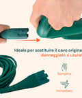 Netzkabel VK130/131 – Kompatibles Ersatzteil 7-10 m Grün mit Stecker