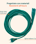 Netzkabel VK130/131 – Kompatibles Ersatzteil 7-10 m Grün mit Stecker