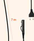 Netzkabel für Modell VK150 – kompatibles Ersatzteil, 7 m, grau, mit Stecker