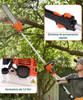 Benzin-Multifunktionsgerät 4-in-1 mit Heckenschere, Kettensäge und Hochentaster, 52 cm³