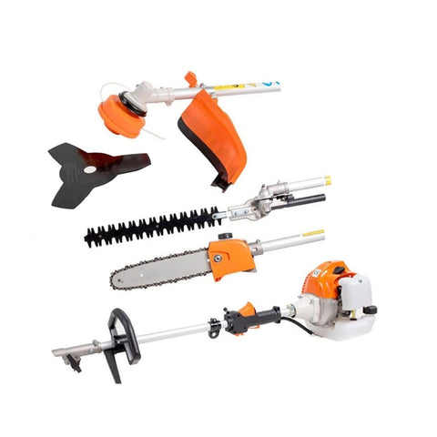 Benzin-Multifunktionsgerät 4-in-1 mit Heckenschere, Kettensäge und Hochentaster, 52 cm³