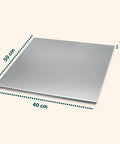 Teigbrett aus satiniertem Edelstahl 304 mit 2 cm Aufkantung