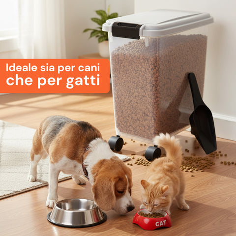 Futterspender für Hunde und Katzen – 18 l mit hermetischem Verschluss