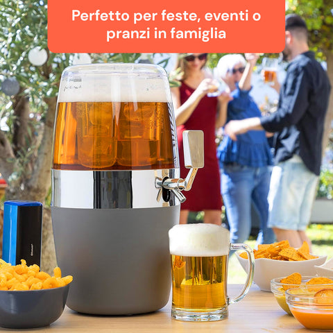 Avilia Getränkebehälter, perfekt für Partys, Veranstaltungen oder Familienessen, Bier-Zapfanlage mit Krug und Snacks im Freien