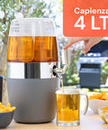 Avilia Getränkebehälter mit 4 Litern Fassungsvermögen, perfekt für den Außenbereich, Aperitif mit Snacks und Chips, gesellige Atmosphäre