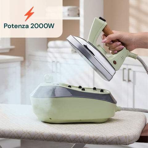 Dampfbügeleisen mit Boiler 2000 W – Edelstahlsohle und kontinuierlicher Dampf