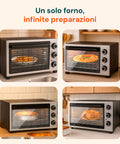 Elektrischer Mini-Backofen 32 l, 1420 W, mit regelbarem Thermostat bis 230 °C
