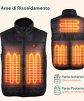 Schwarze Unisex-Thermoweste L-XXL – 3 Temperaturstufen und USB-Aufladung