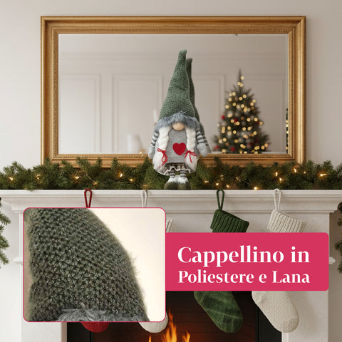 Weihnachtswichtel als 40 cm große Dekoration in Rot oder Grün mit verschiedenen Outfits