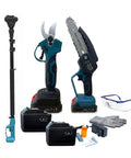 3-in-1-Schnittset mit Schere, Kettensäge und teleskopischer Akku-Stange 88 V