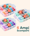Komplettes Stickset mit 3 Etagen, 150 Fäden, Nadeln und Organizer aus Kunststoff