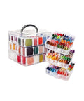 Komplettes Stickset mit 3 Etagen, 150 Fäden, Nadeln und Organizer aus Kunststoff