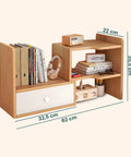 Holz-Schreibtischregal mit 2 Ablagen und multifunktionalem Design