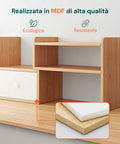 Holz-Schreibtischregal mit 2 Ablagen und multifunktionalem Design