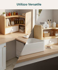 Holz-Schreibtischregal mit 2 Ablagen und multifunktionalem Design