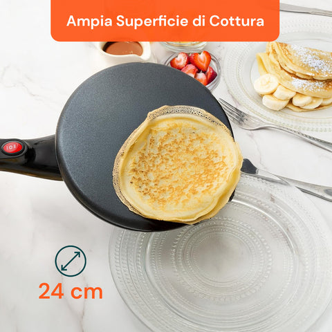 Elektrische Crêpes-Pfanne 700 W mit Antihaftbeschichtung, leicht zu reinigen