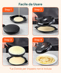 Elektrische Crêpes-Pfanne 700 W mit Antihaftbeschichtung, leicht zu reinigen