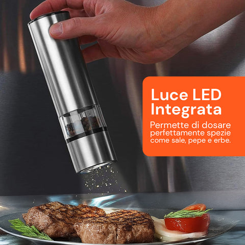 Kabellose elektrische Gewürzmühle mit LED-Licht