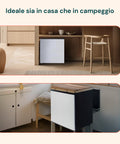 Mini-Kühlschrank, ideal für Zuhause und beim Camping, perfekt zum Unterbau unter dem Schreibtisch für maximale Einsatzflexibilität