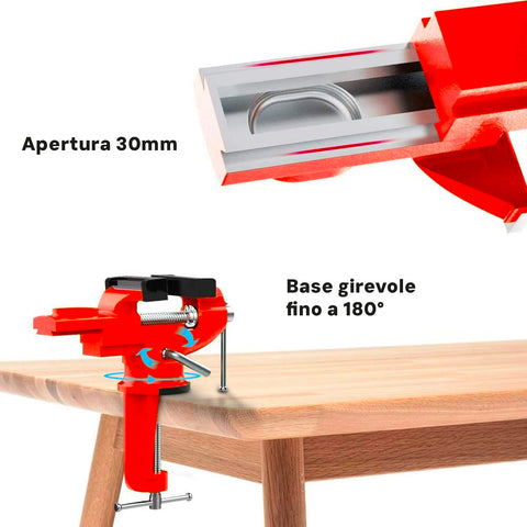 Drehbarer Stahlschraubstock 3 cm