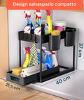 Mehrzweck-Organizer 40x21,5x37 cm mit Regalböden und inklusive Zubehör