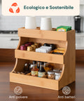 Vielseitiger Organizer aus Bambusholz – 9 Fächer mit stabilem Design