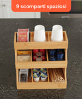 Vielseitiger Organizer aus Bambusholz – 9 Fächer mit stabilem Design