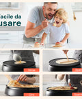 Einfach zu bedienender Crêpes-Maker für die ganze Familie, perfekt, um Kinder in die Zubereitung unterhaltsamer und leckerer Frühstücke einzubeziehen