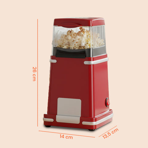 Popcornmaschine mit Heißluft 1200 W – Kompakt und leistungsstark, in 3 Minuten fertig