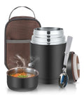 Lunch-Thermoskanne aus Stahl inklusive Löffel und Tasche