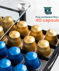 Kapselspender aus Glas und Metall für Nespresso-Kaffeekapseln, 40 Plätze, modernes Design