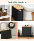 Toilettenpapierhalter mit Bambusdeckel – Elegantes und praktisches Design