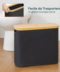 Toilettenpapierhalter mit Bambusdeckel – Elegantes und praktisches Design