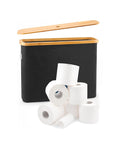 Toilettenpapierhalter mit Bambusdeckel – Elegantes und praktisches Design