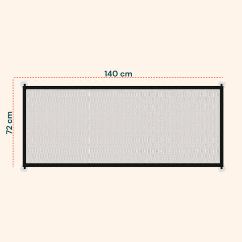 Schutzgitter für Tiere – 140x72 cm großes Eisengitter mit 4 Haken inklusive