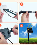 Pilzförmige Solarleuchten für den Außenbereich – 12er-Set Wegbeleuchtung mit Solarpanel und warmweißen LEDs
