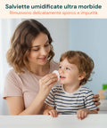 Babytücher mit Talkum - 216 /1 296 Stück mit Dermolenitiva-Creme