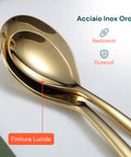 Sibilla-Besteck – 16-teiliges Set aus elegantem, glänzend goldfarbenem Edelstahl